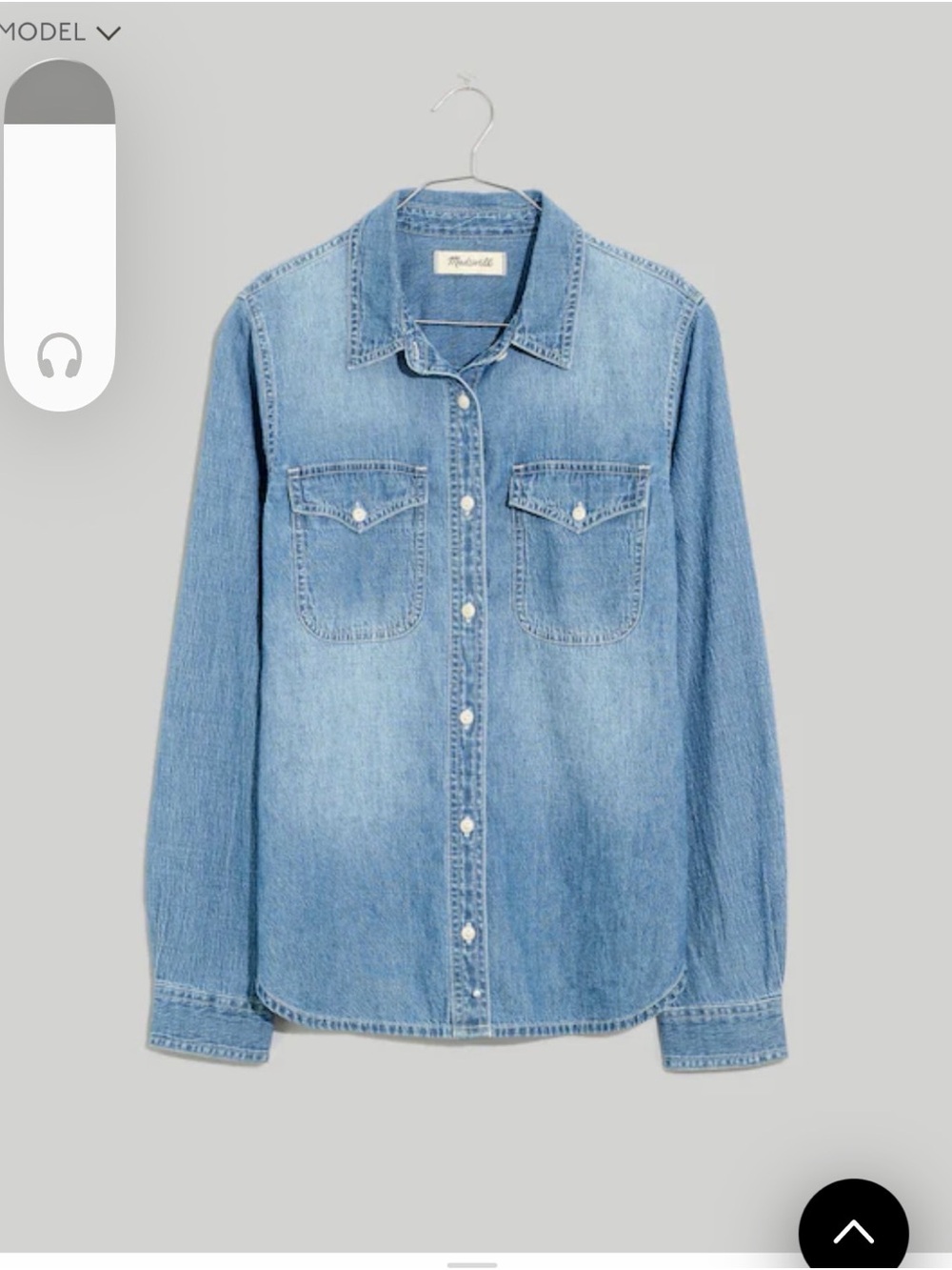 Denim Button-Up Shirt in Bluffton Wash